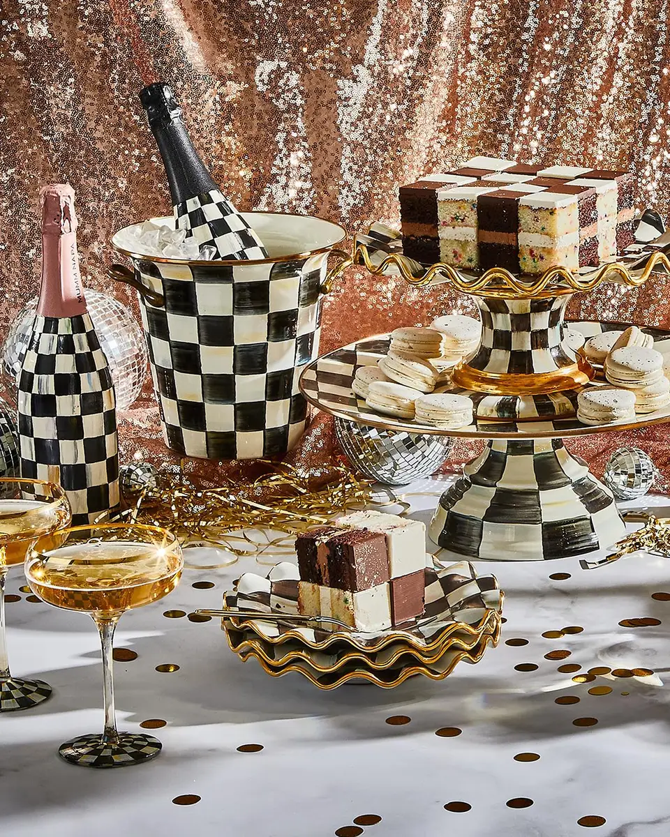 MacKenzie-Childs Courtly Check Fluted Dessert Plate | Thumbnail 4 MacKenzie-Childs Courtly Check Fluted Dessert Plate | Thumbnail 4