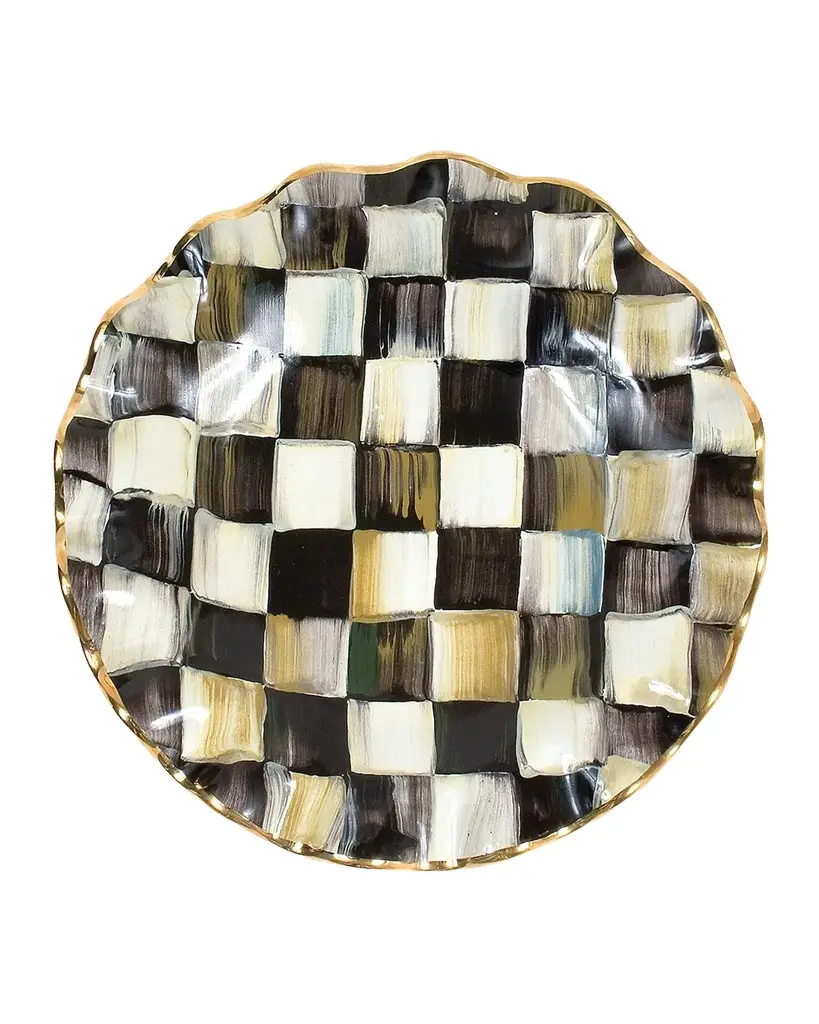 MacKenzie-Childs Courtly Check Fluted Dessert Plate