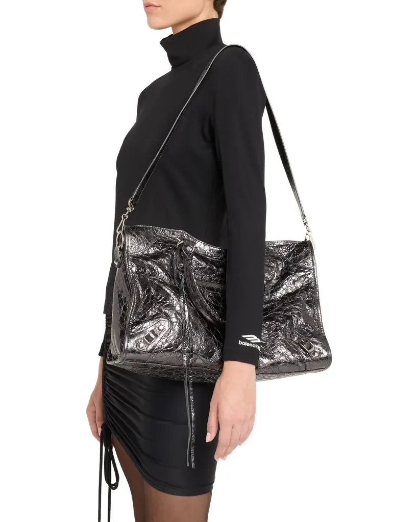 Balenciaga Le City Medium Metallic Leather Top-Handle Bag | Image 1 Balenciaga Le City Medium Metallic Leather Top-Handle Bag | Image 1