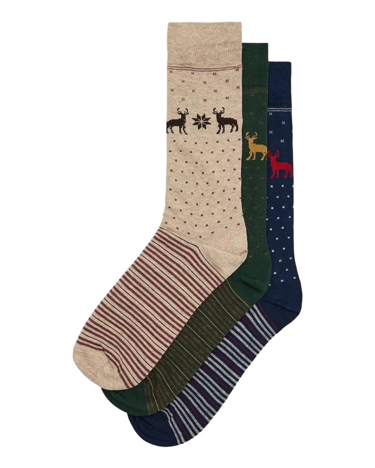 Men's Moose 3-Pack Crew Socks Men's Moose 3-Pack Crew Socks