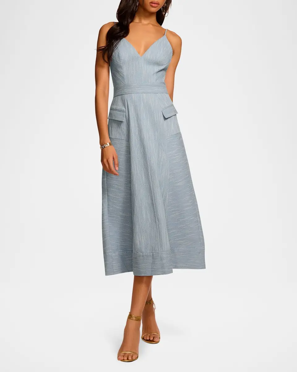 Ramy Brook Cassia Textured A-Line Midi Dress | Thumbnail 2 Ramy Brook Cassia Textured A-Line Midi Dress | Thumbnail 2