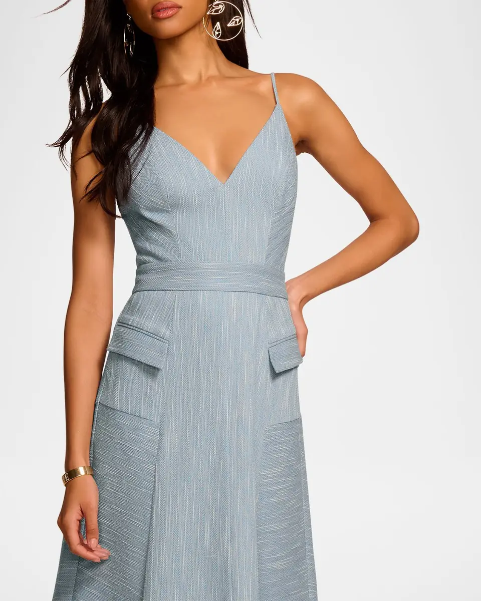Ramy Brook Cassia Textured A-Line Midi Dress | Thumbnail 3 Ramy Brook Cassia Textured A-Line Midi Dress | Thumbnail 3