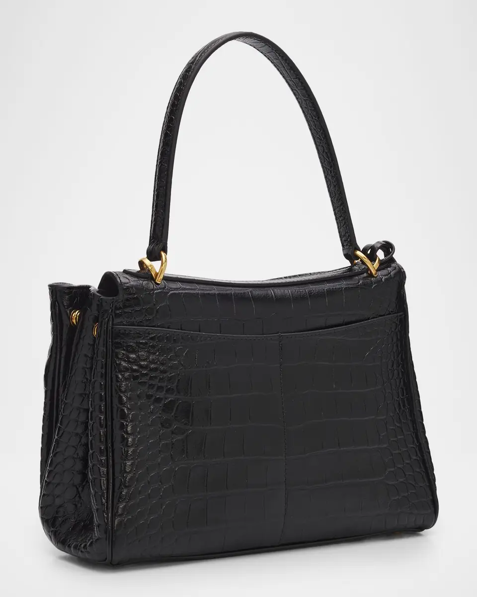 Balenciaga Rodeo Croc-Embossed Leather Top-Handle Bag | Thumbnail 2 Balenciaga Rodeo Croc-Embossed Leather Top-Handle Bag | Thumbnail 2