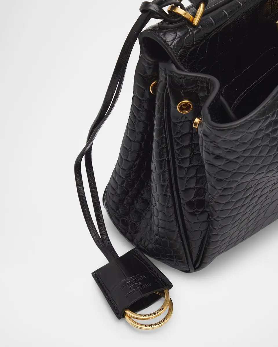 Balenciaga Rodeo Croc-Embossed Leather Top-Handle Bag | Thumbnail 5 Balenciaga Rodeo Croc-Embossed Leather Top-Handle Bag | Thumbnail 5
