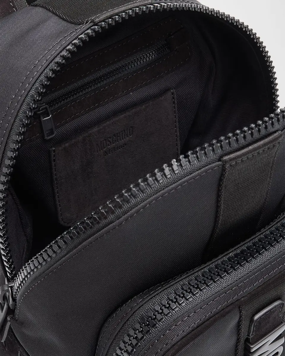 MOSCHINO Men's Logo Hardware Backpack | Thumbnail 3 MOSCHINO Men's Logo Hardware Backpack | Thumbnail 3