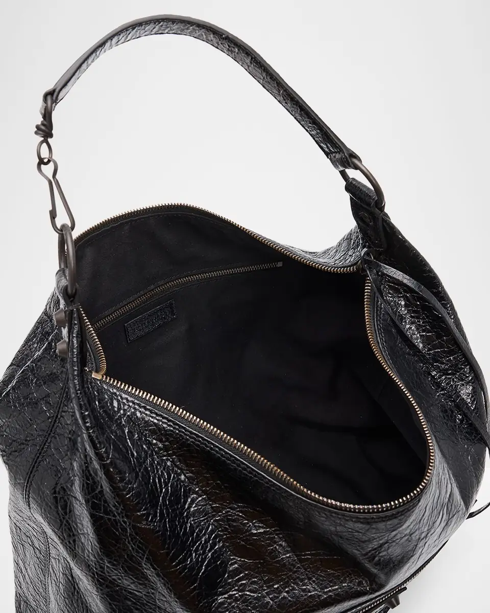 Balenciaga Le City Medium Leather Hobo Bag | Thumbnail 3 Balenciaga Le City Medium Leather Hobo Bag | Thumbnail 3