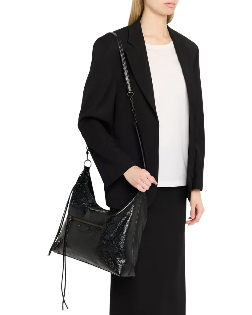 Balenciaga Le City Medium Leather Hobo Bag | Image 1 Balenciaga Le City Medium Leather Hobo Bag | Image 1