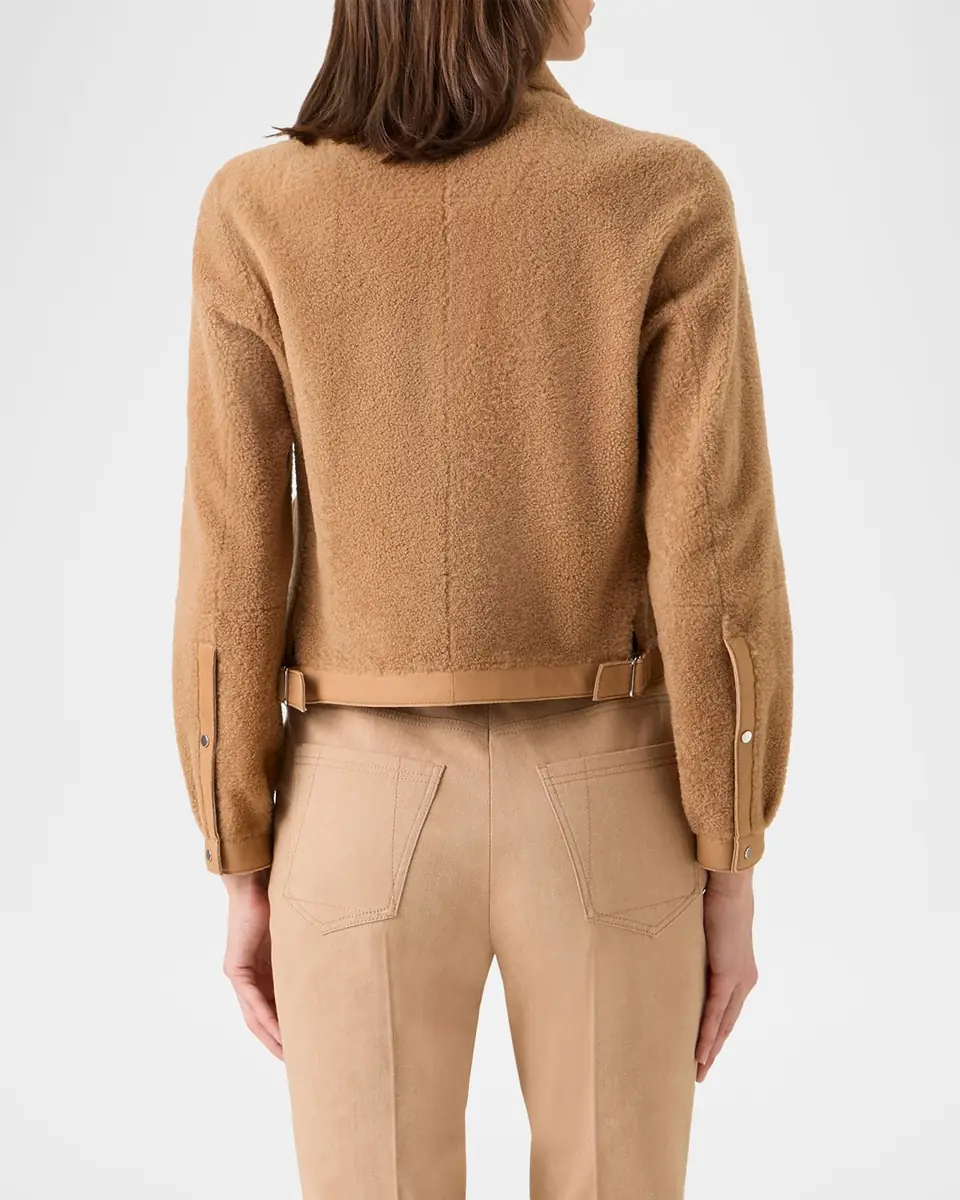 Akris Sady Lamb Shearling Short Jacket | Thumbnail 2 Akris Sady Lamb Shearling Short Jacket | Thumbnail 2