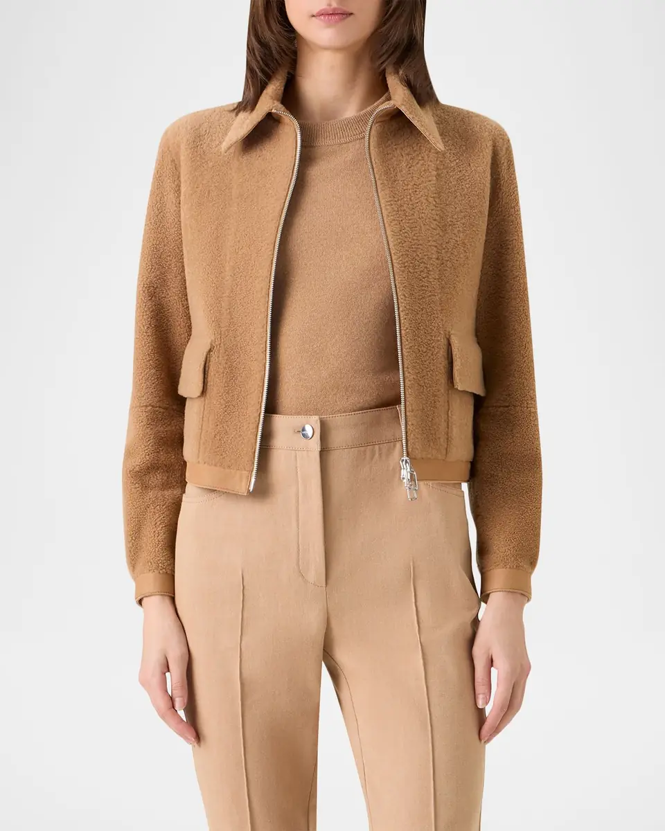 Akris Sady Lamb Shearling Short Jacket | Thumbnail 3 Akris Sady Lamb Shearling Short Jacket | Thumbnail 3