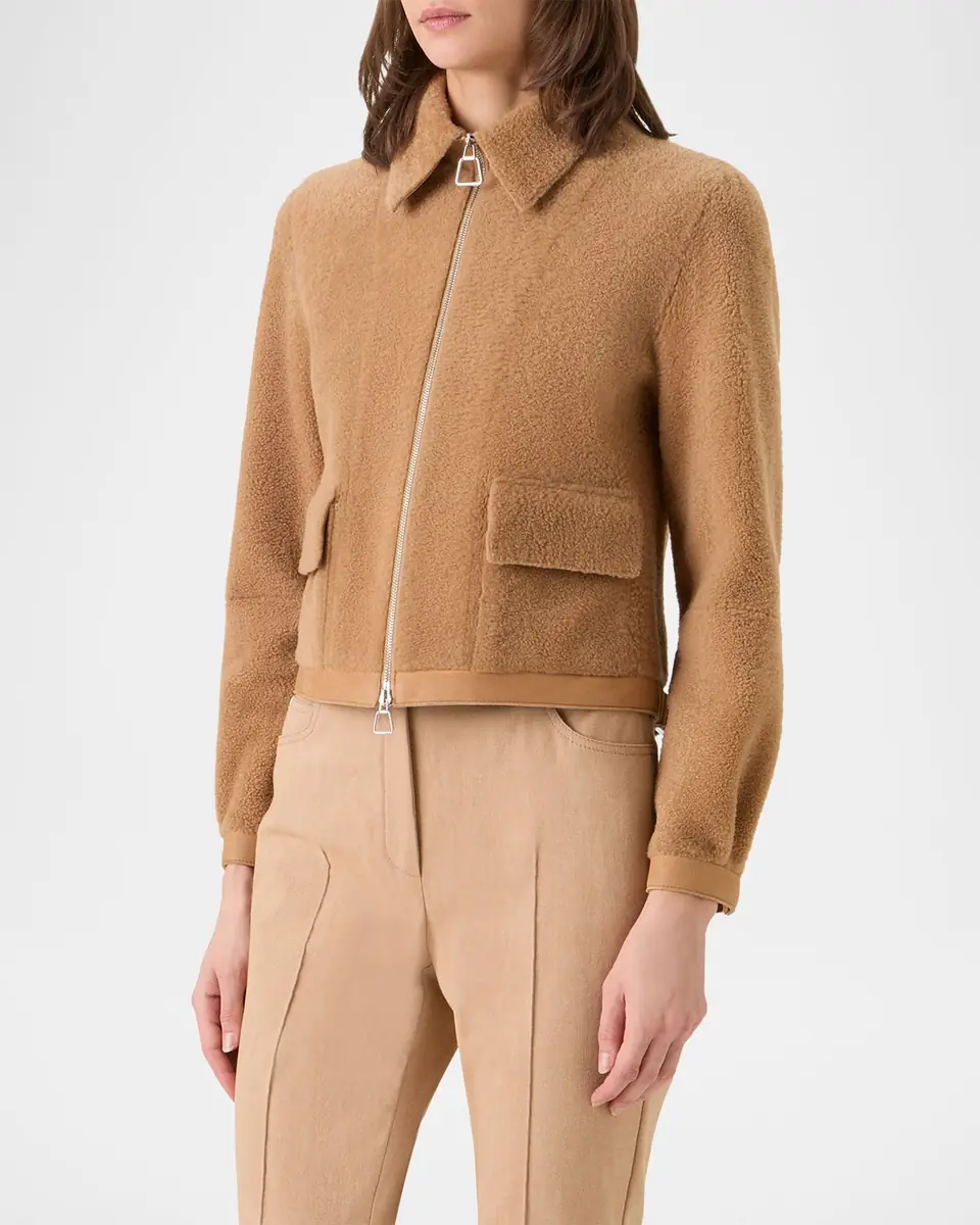 Akris Sady Lamb Shearling Short Jacket | Thumbnail 5 Akris Sady Lamb Shearling Short Jacket | Thumbnail 5