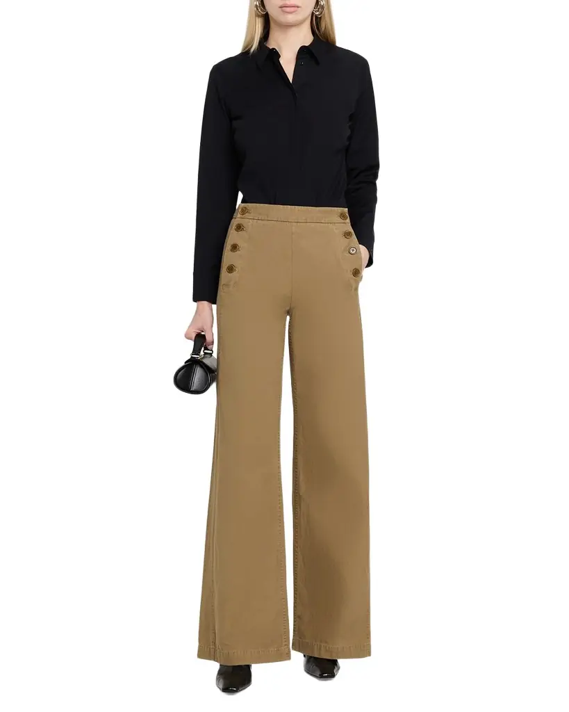 Nili Lotan Reed Wide-Leg Sailor Pants | Image 1 Nili Lotan Reed Wide-Leg Sailor Pants | Image 1