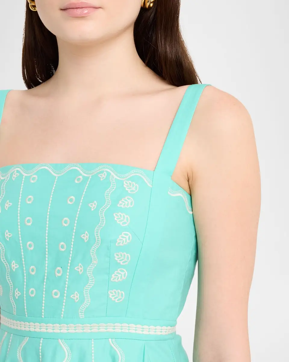 Saloni Aurora B Embroidered Midi Dress | Thumbnail 4 Saloni Aurora B Embroidered Midi Dress | Thumbnail 4