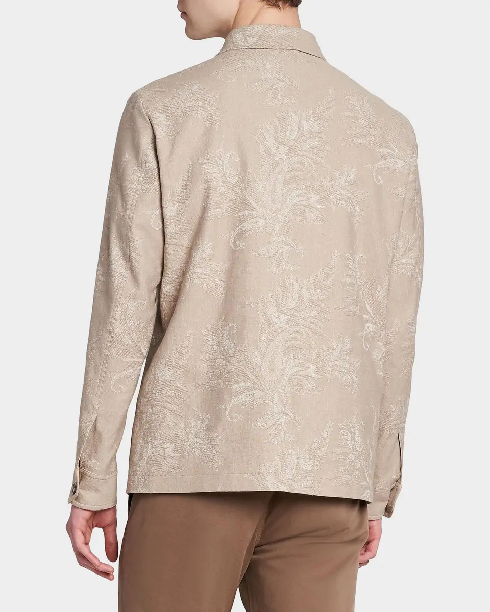 Etro Men's Paisley Jacquard Cotton Overshirt | Thumbnail 2 Etro Men's Paisley Jacquard Cotton Overshirt | Thumbnail 2