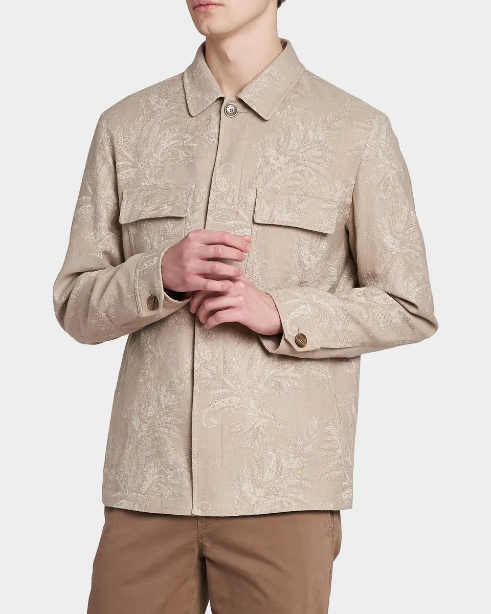 Etro Men's Paisley Jacquard Cotton Overshirt | Thumbnail 5 Etro Men's Paisley Jacquard Cotton Overshirt | Thumbnail 5