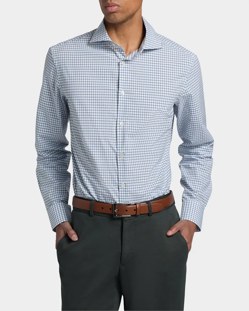 Canali Men's Cotton Windowpane Check Sport Shirt | Thumbnail 3 Canali Men's Cotton Windowpane Check Sport Shirt | Thumbnail 3