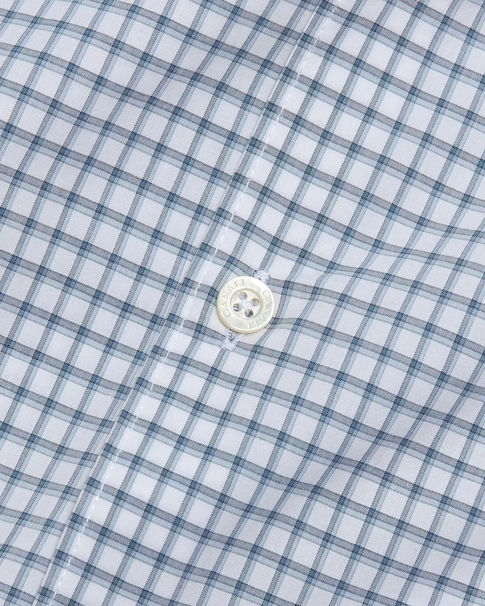 Canali Men's Cotton Windowpane Check Sport Shirt | Thumbnail 5 Canali Men's Cotton Windowpane Check Sport Shirt | Thumbnail 5