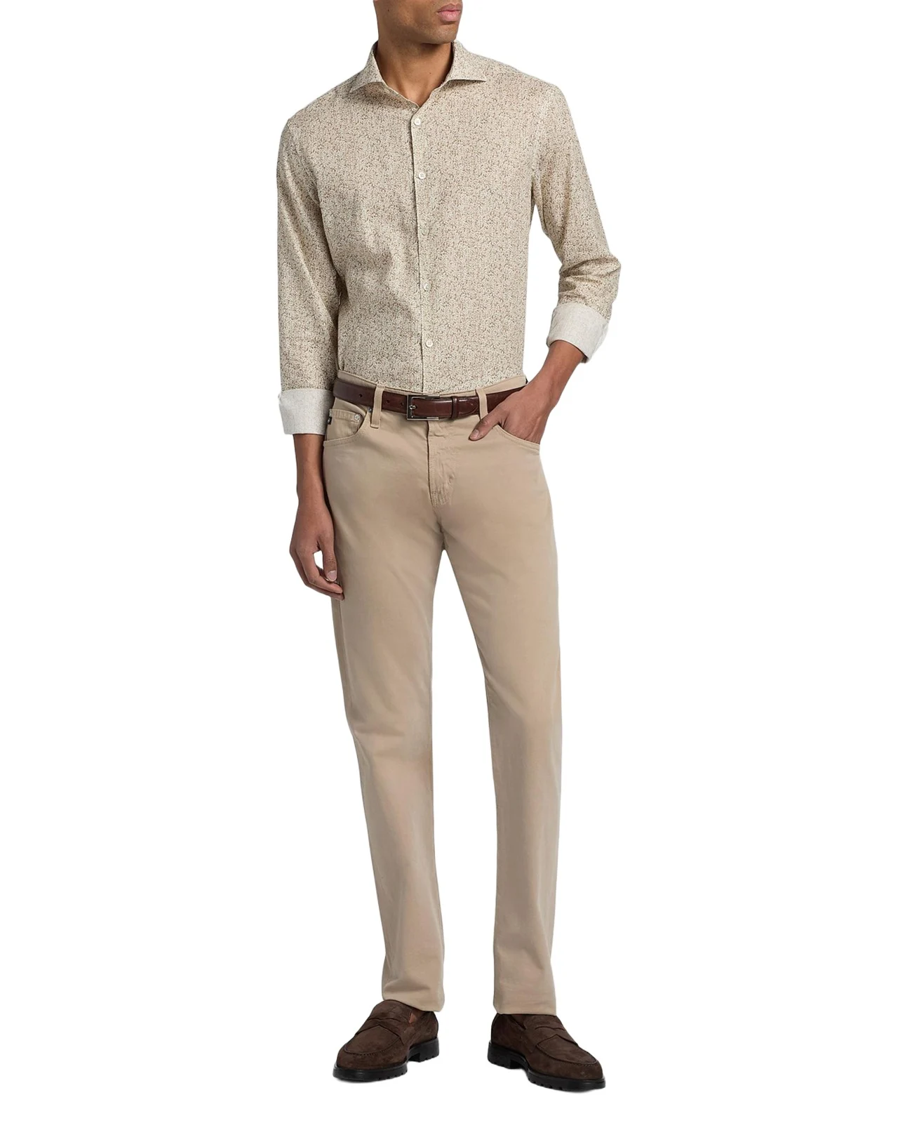 Men's Linen Micro-Floral Sport Shirt Men's Linen Micro-Floral Sport Shirt