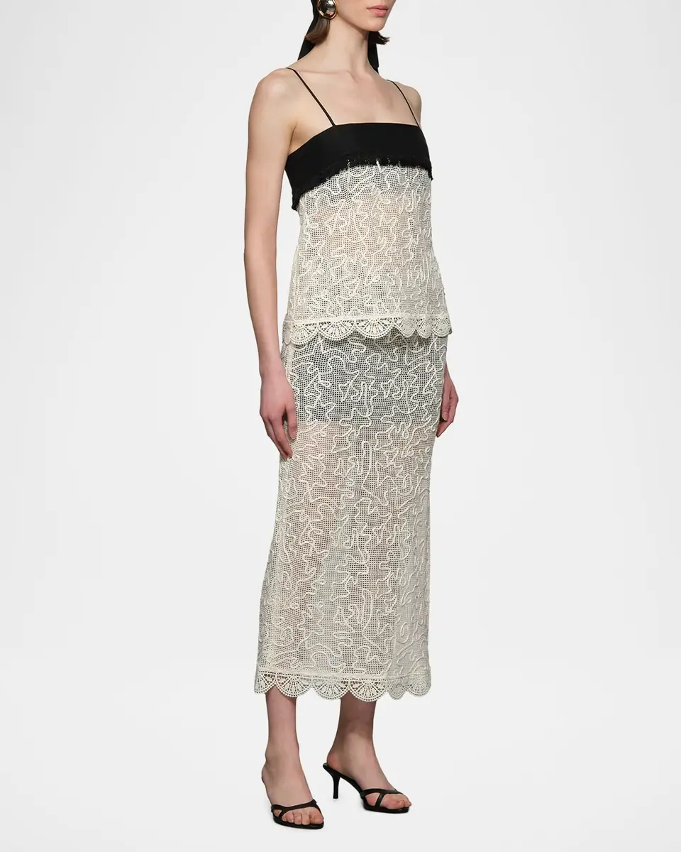 Et Ochs Jayde Square-Neck Embroidered Net Top | Thumbnail 3 Et Ochs Jayde Square-Neck Embroidered Net Top | Thumbnail 3