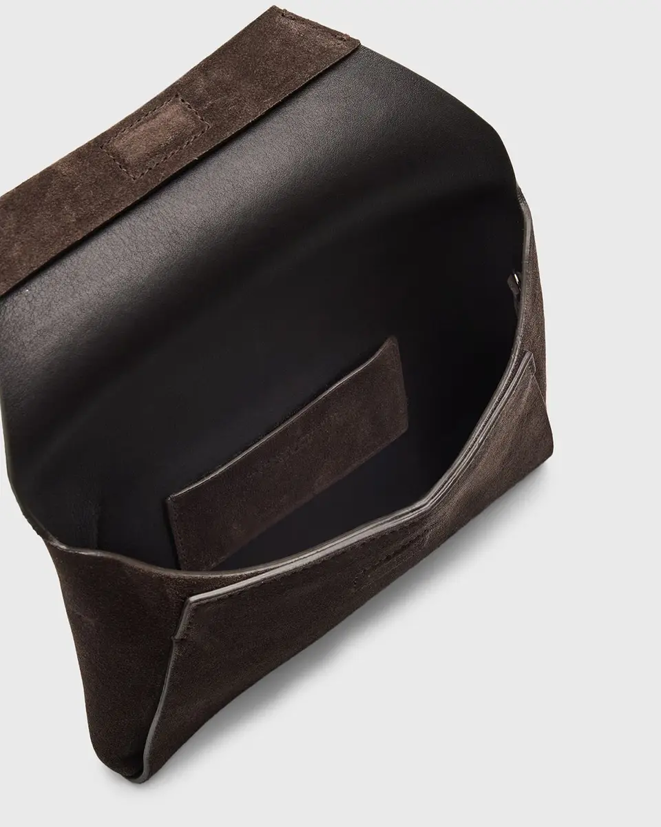 Brunello Cucinelli Suede Envelope Flap Clutch Bag | Thumbnail 4 Brunello Cucinelli Suede Envelope Flap Clutch Bag | Thumbnail 4