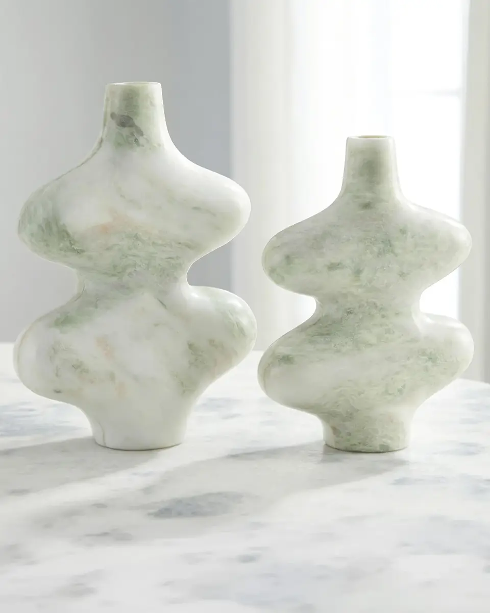 John-Richard Collection Echoed Marble Vases, Set of 2 | Thumbnail 2 John-Richard Collection Echoed Marble Vases, Set of 2 | Thumbnail 2