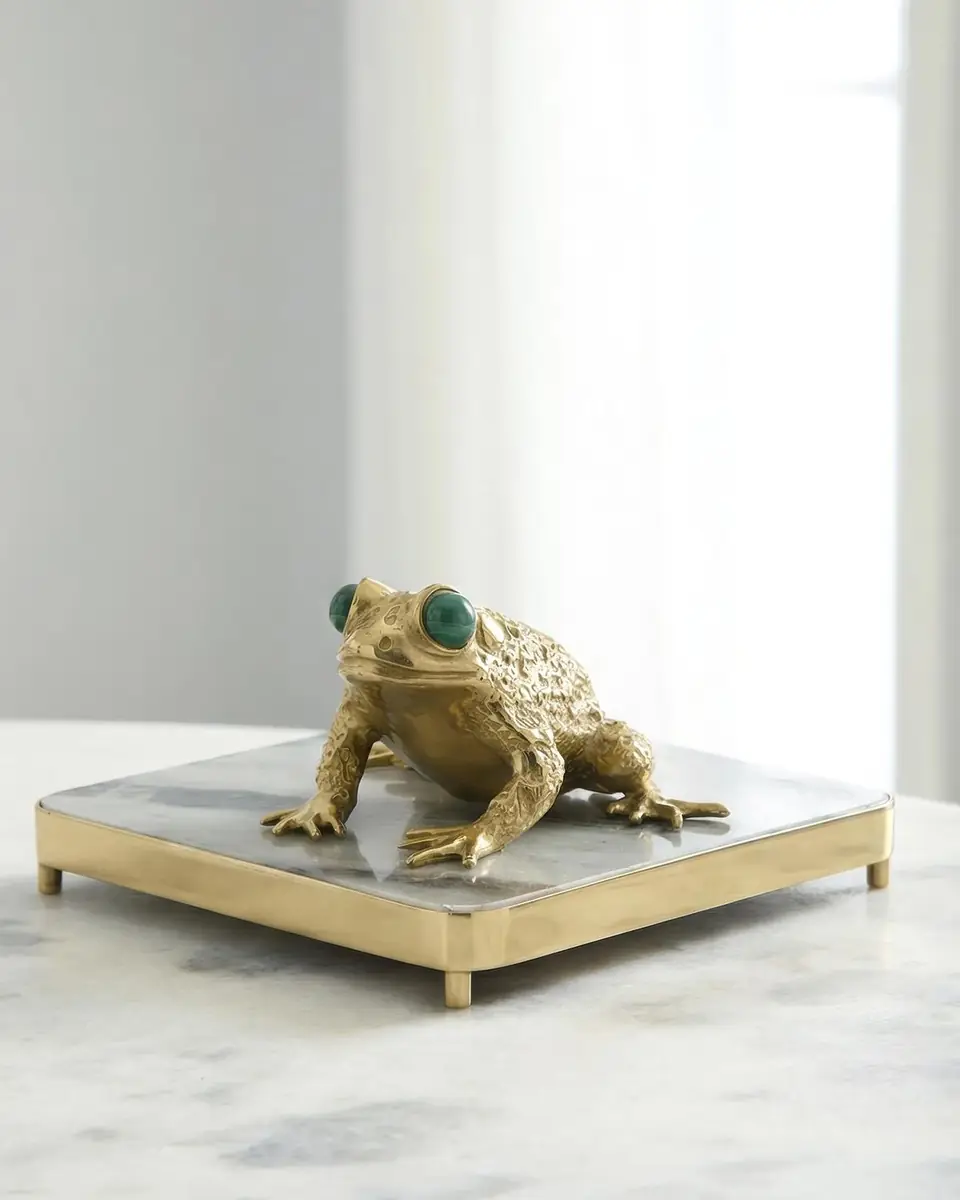 John-Richard Collection Brass Frog Napkin Holder | Thumbnail 2 John-Richard Collection Brass Frog Napkin Holder | Thumbnail 2