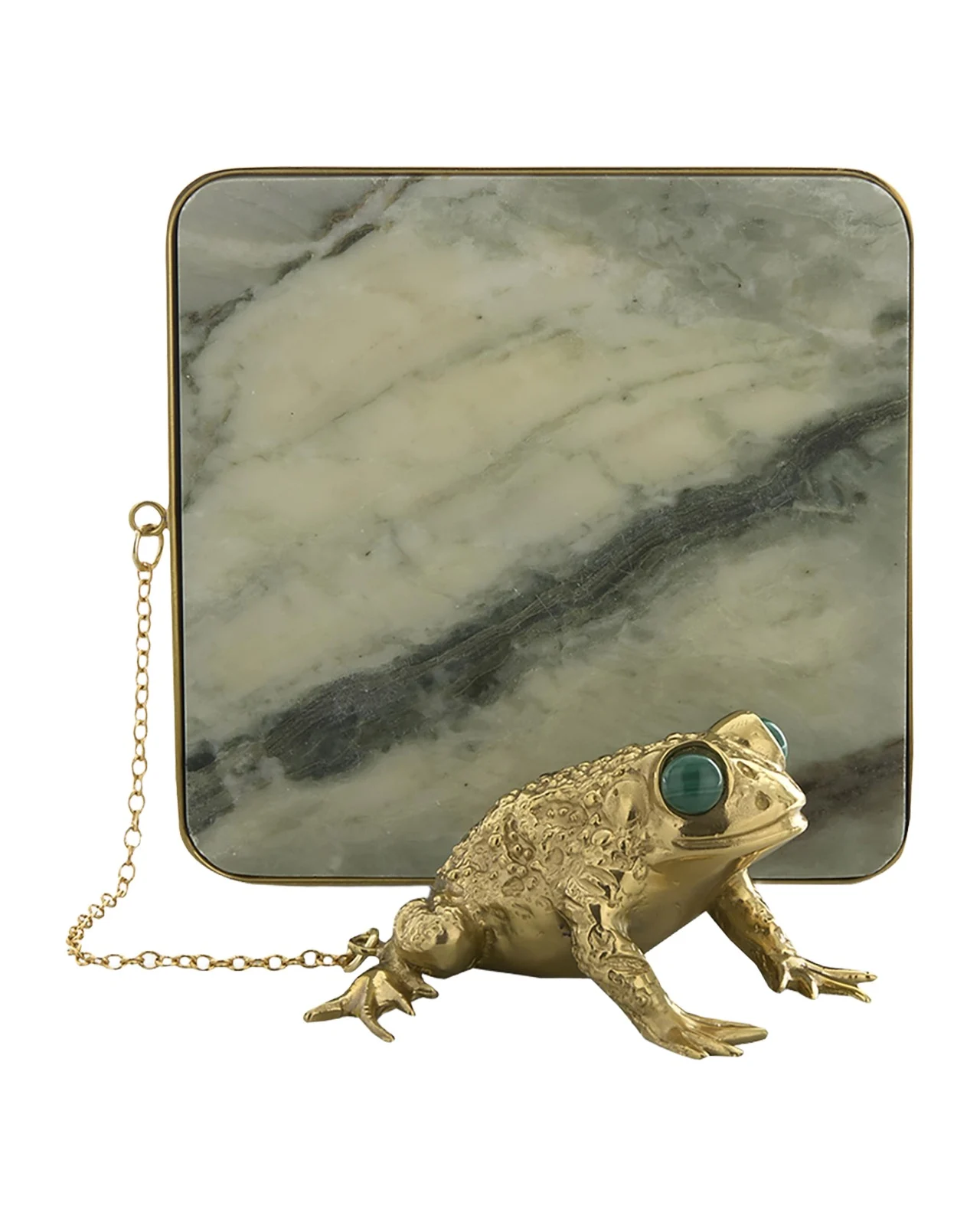 John-Richard Collection Brass Frog Napkin Holder