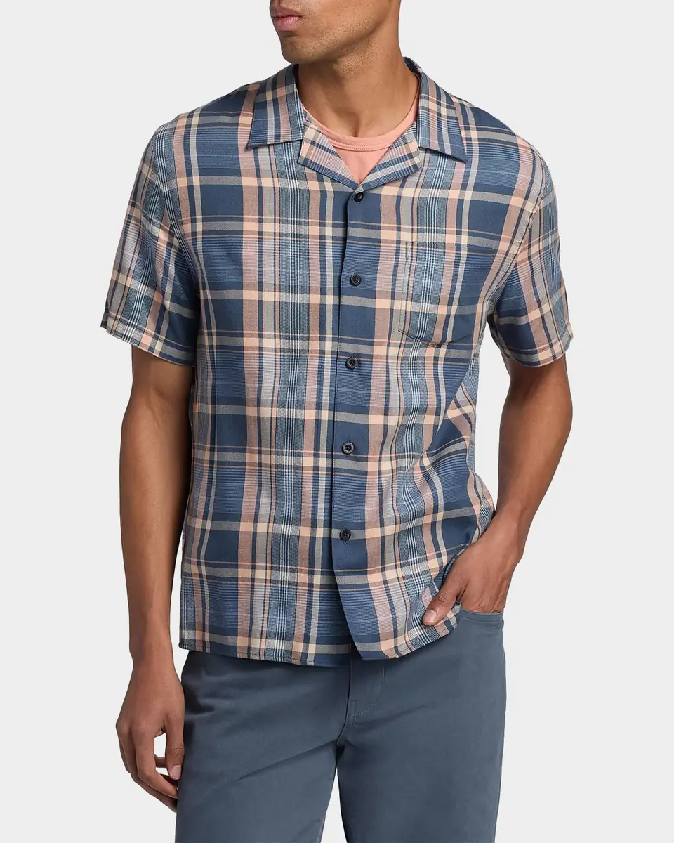 Vince Men's Prine Plaid Short-Sleeve Shirt | Thumbnail 3 Vince Men's Prine Plaid Short-Sleeve Shirt | Thumbnail 3