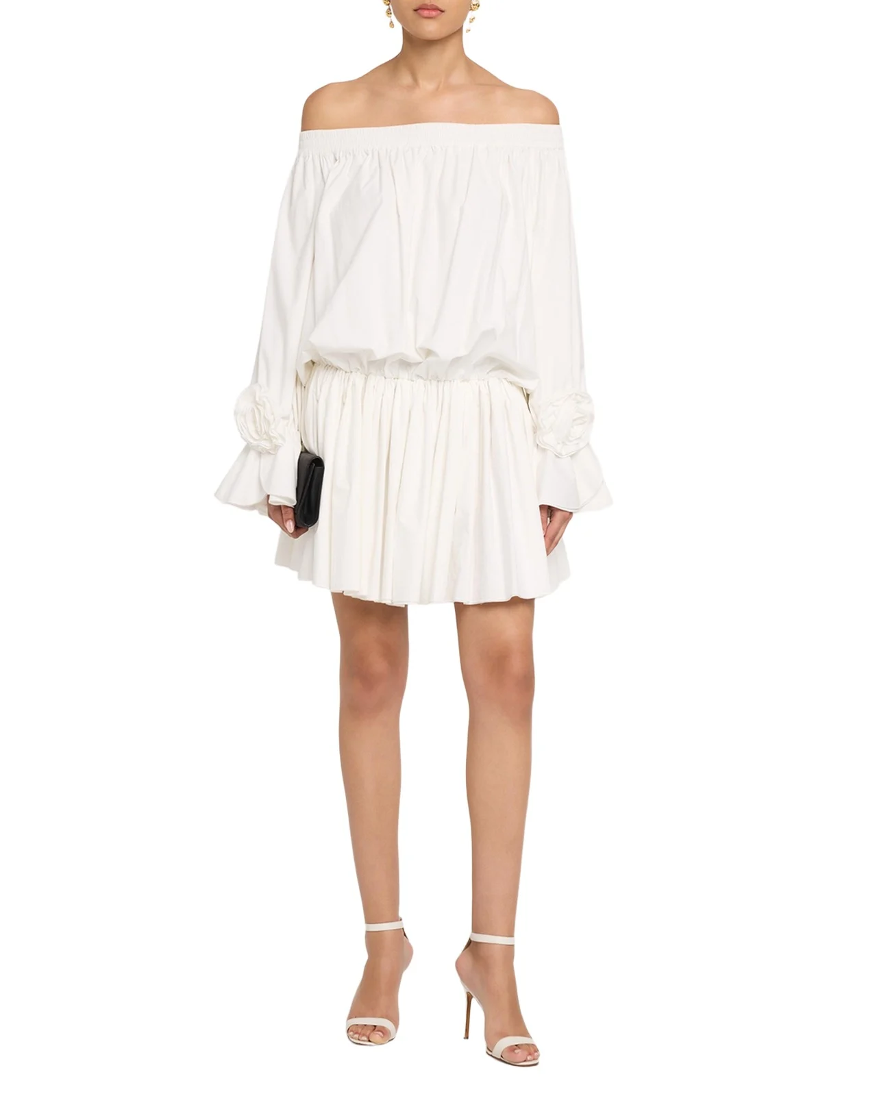Cotton Off-The-Shoulder Mini Dress