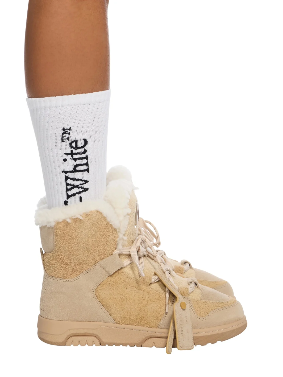 Off-White Shearling Winter Boot