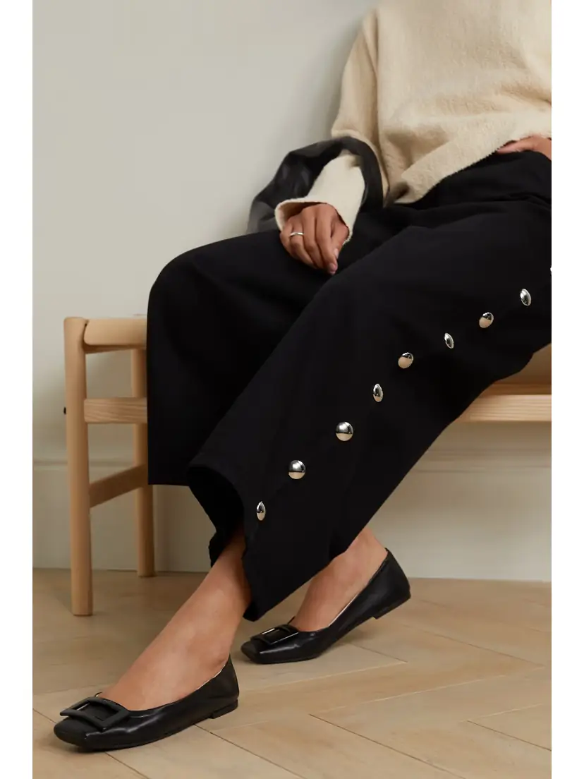 Roger Vivier Viv Pockette Leather Ballet Flats | Thumbnail 2