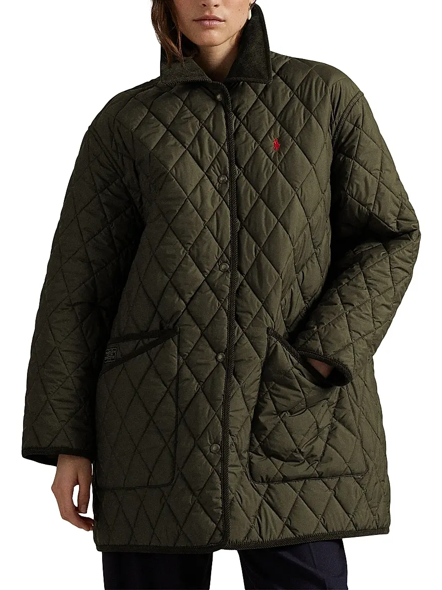 Polo Ralph Lauren Women's Oversized Quilted Barn Jacket | Thumbnail 4 Polo Ralph Lauren Women's Oversized Quilted Barn Jacket | Thumbnail 4