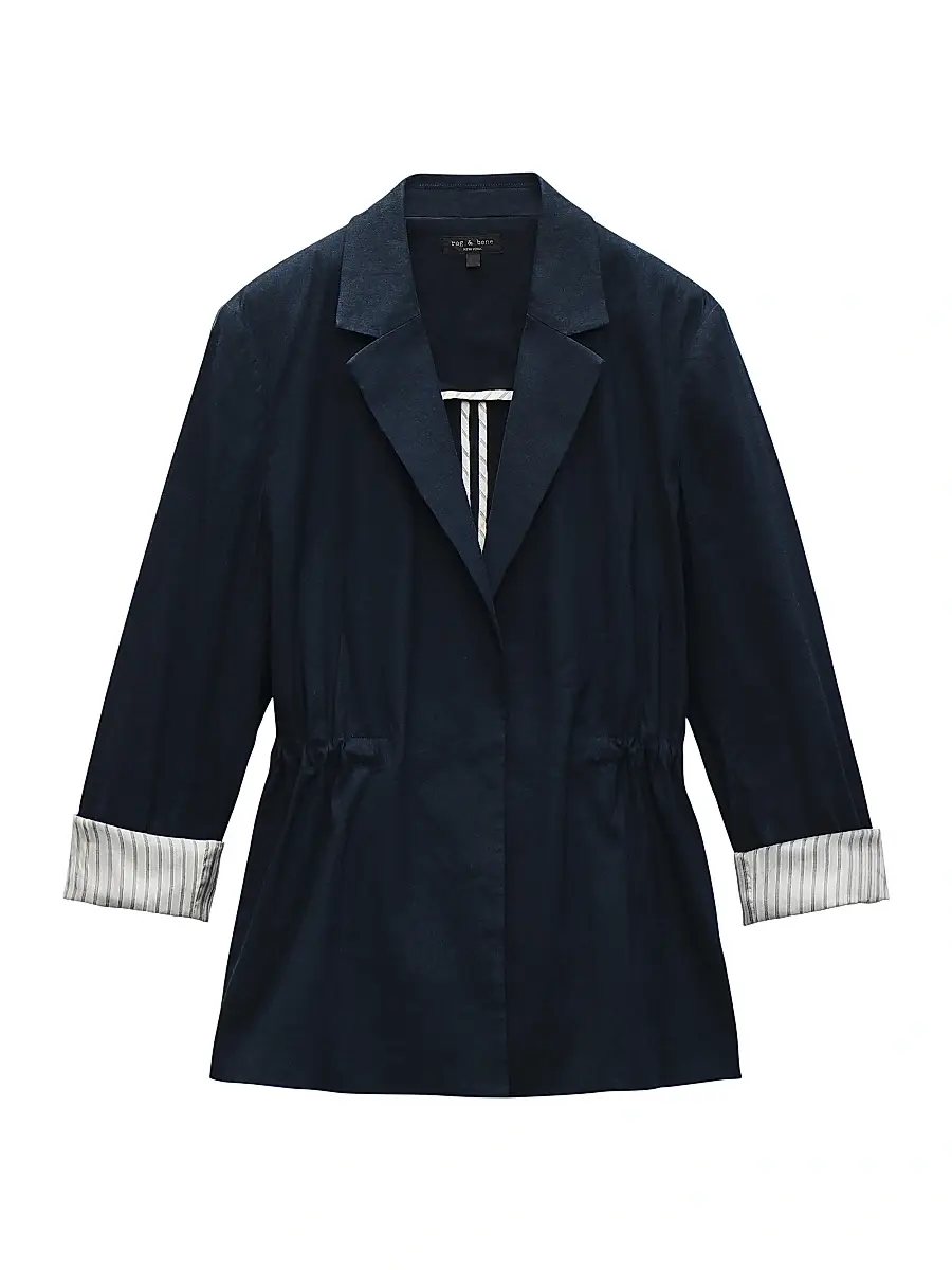 rag & bone Women's Spencer Linen Blend Blazer