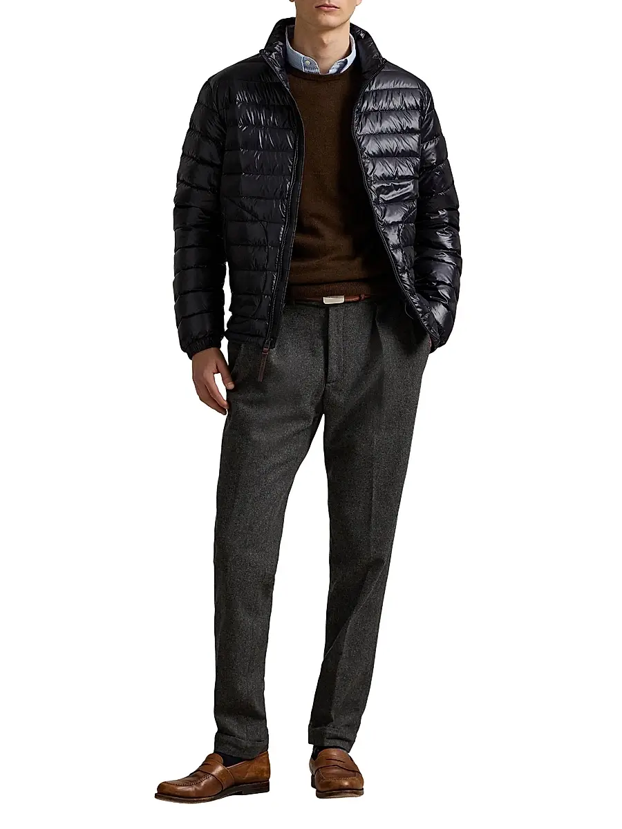 Polo Ralph Lauren Men's Glossy Quilted Down Zip-Up Jacket | Thumbnail 2 Polo Ralph Lauren Men's Glossy Quilted Down Zip-Up Jacket | Thumbnail 2