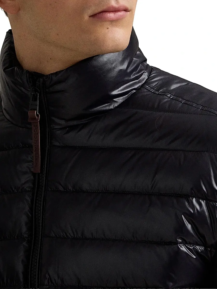 Polo Ralph Lauren Men's Glossy Quilted Down Zip-Up Jacket | Thumbnail 6 Polo Ralph Lauren Men's Glossy Quilted Down Zip-Up Jacket | Thumbnail 6