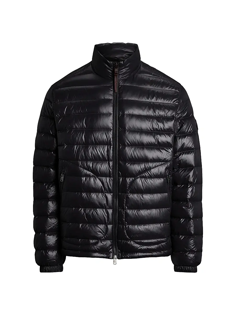 Polo Ralph Lauren Men's Glossy Quilted Down Zip-Up Jacket - Polo Black Glossy | Image 1 Polo Ralph Lauren Men's Glossy Quilted Down Zip-Up Jacket - Polo Black Glossy | Image 1
