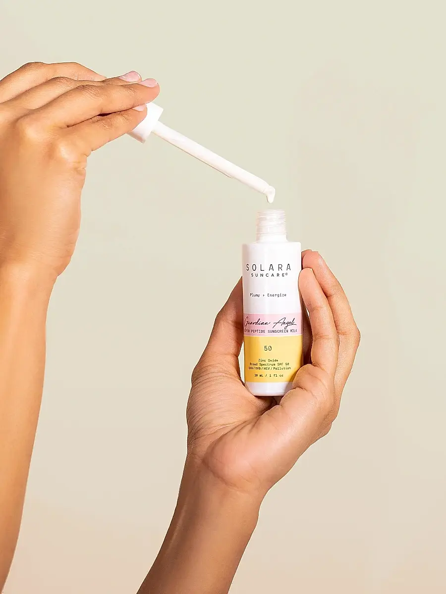 Solara Suncare Women's Luxe Guardian Angel Super Peptide Sunscreen Milk | Thumbnail 3
