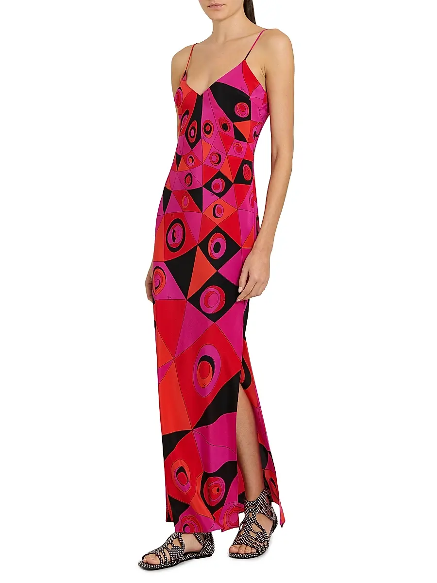 PUCCI Women's L'Alba Printed Crepe de Chine Silk Maxi Dress | Thumbnail 2 PUCCI Women's L'Alba Printed Crepe de Chine Silk Maxi Dress | Thumbnail 2