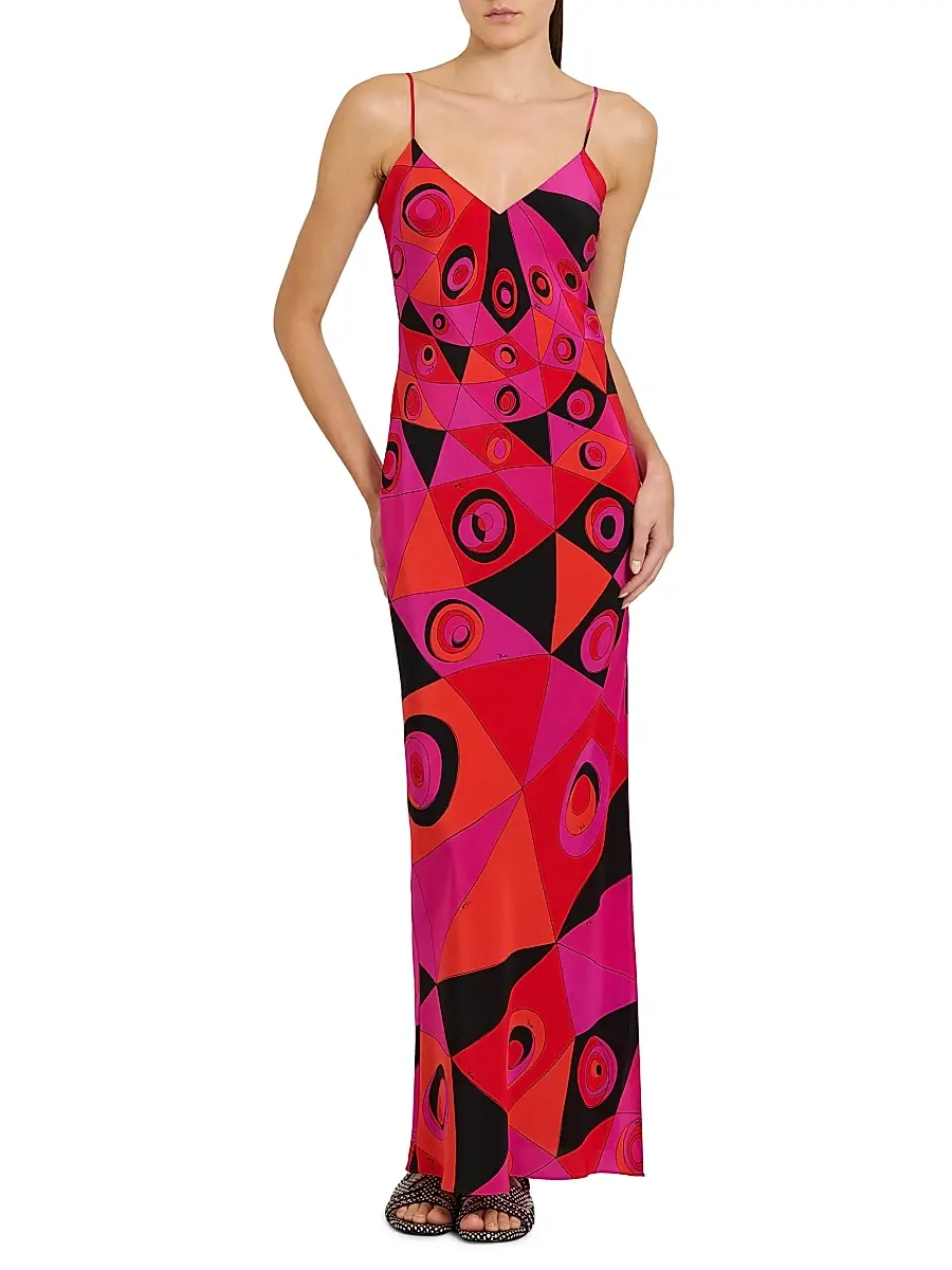 PUCCI Women's L'Alba Printed Crepe de Chine Silk Maxi Dress | Thumbnail 3 PUCCI Women's L'Alba Printed Crepe de Chine Silk Maxi Dress | Thumbnail 3