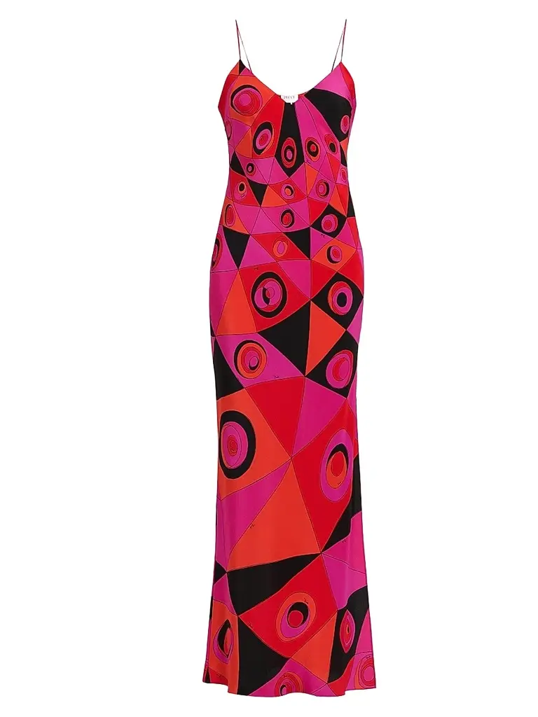 PUCCI Women's L'Alba Printed Crepe de Chine Silk Maxi Dress