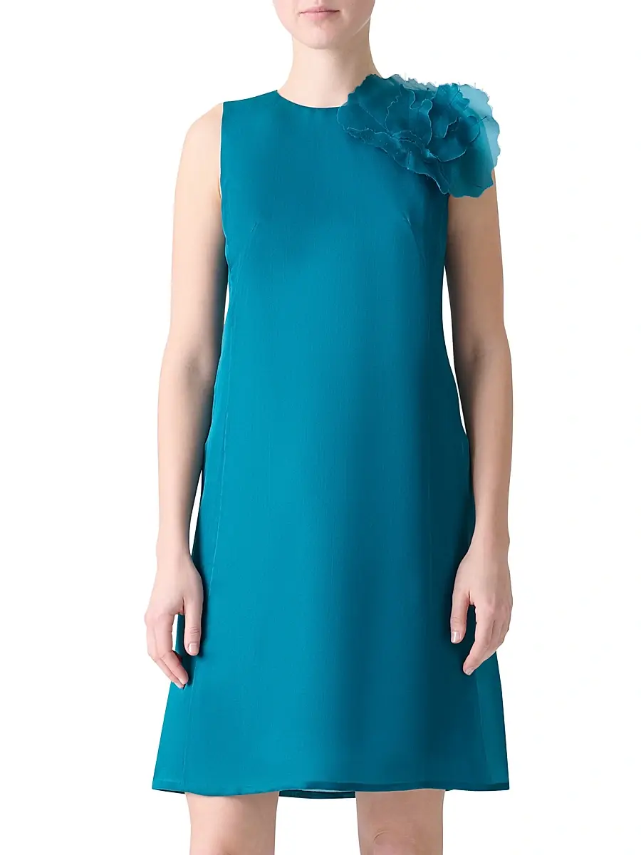 Akris Women's Organza Anemone Silk Minidress | Thumbnail 2