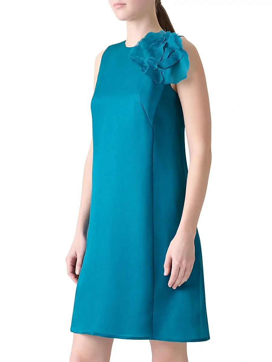 Akris Women's Organza Anemone Silk Minidress | Thumbnail 3