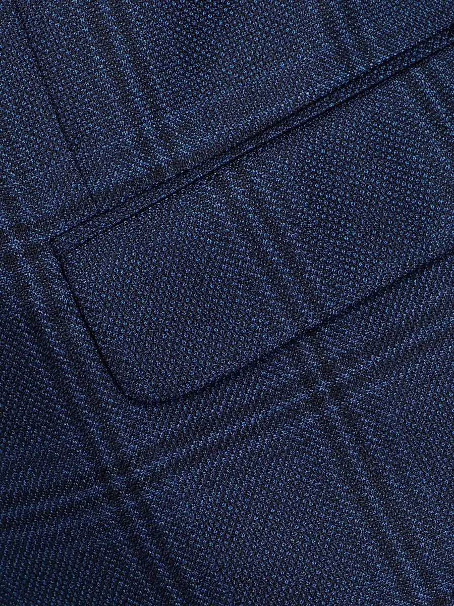 Emporio Armani Men's Plaid Wool Sport Coat - Navy | Thumbnail 7 Emporio Armani Men's Plaid Wool Sport Coat - Navy | Thumbnail 7