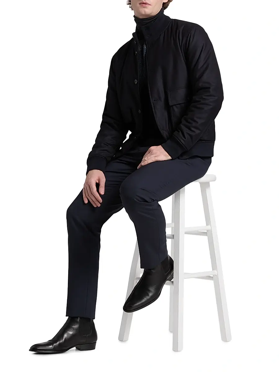 Emporio Armani Men's Wool Bomber Jacket | Thumbnail 2