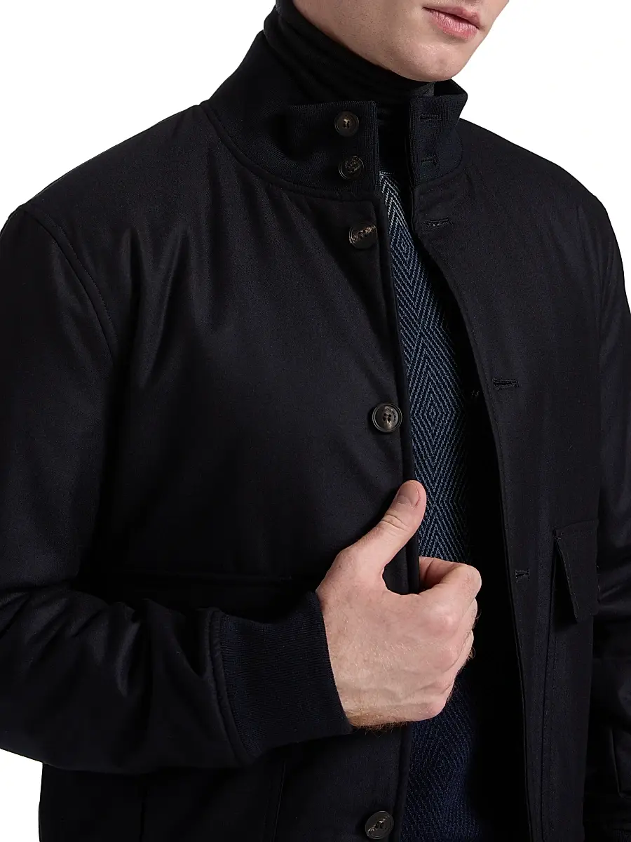 Emporio Armani Men's Wool Bomber Jacket | Thumbnail 6