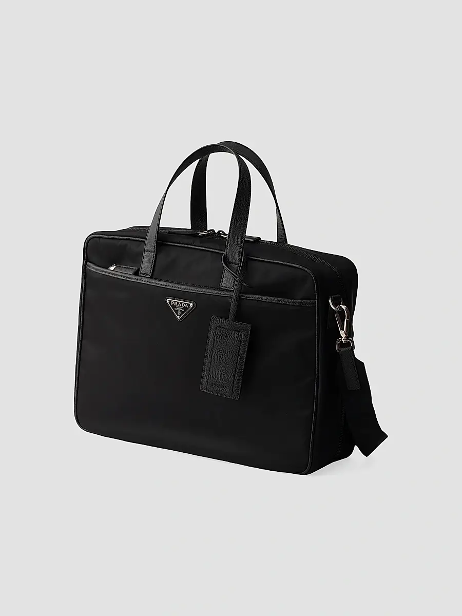 Prada Men's Re-Nylon and Saffiano Leather Work Bag | Thumbnail 4 Prada Men's Re-Nylon and Saffiano Leather Work Bag | Thumbnail 4