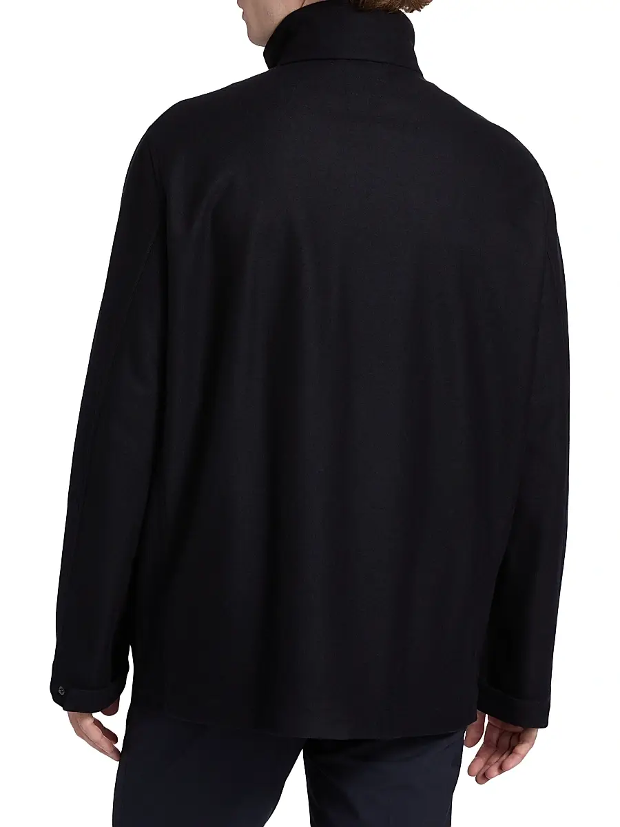 Emporio Armani Men's Wool-Blend Car Coat | Thumbnail 5 Emporio Armani Men's Wool-Blend Car Coat | Thumbnail 5