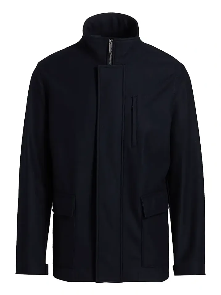 Men's Wool-Blend Car Coat