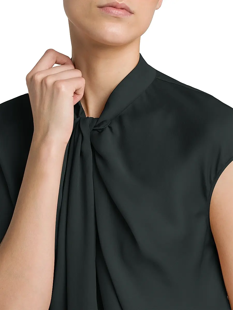 Giorgio Armani Women's Double Georgette Washed Silk Shirt | Thumbnail 6 Giorgio Armani Women's Double Georgette Washed Silk Shirt | Thumbnail 6