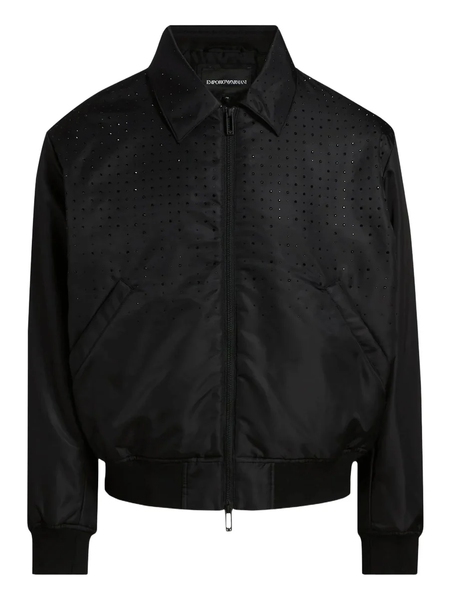 Emporio Armani Men's Clubwear Capsule Rhinestone Bomber Jacket