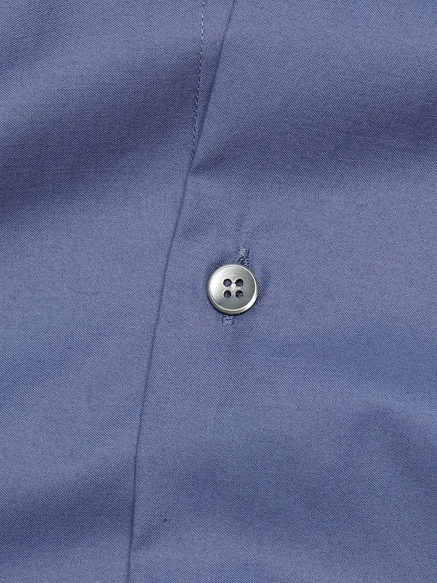 Giorgio Armani Men's Shiny Cotton Button-Front Shirt - Blue | Thumbnail 7 Giorgio Armani Men's Shiny Cotton Button-Front Shirt - Blue | Thumbnail 7